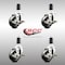 Service Caster 3 Inch 316SS Soft Rubber Swivel 1-1/4 Inch Expanding Stem Caster Set Brake SCC SCC-SS316EX20S314-SRS-TLB-114-4 - alternate 4